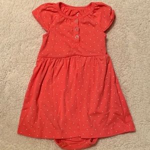 Carter’s Pink with White Polka Dot Dress 12 Months